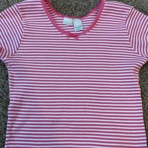 striped pink shirt